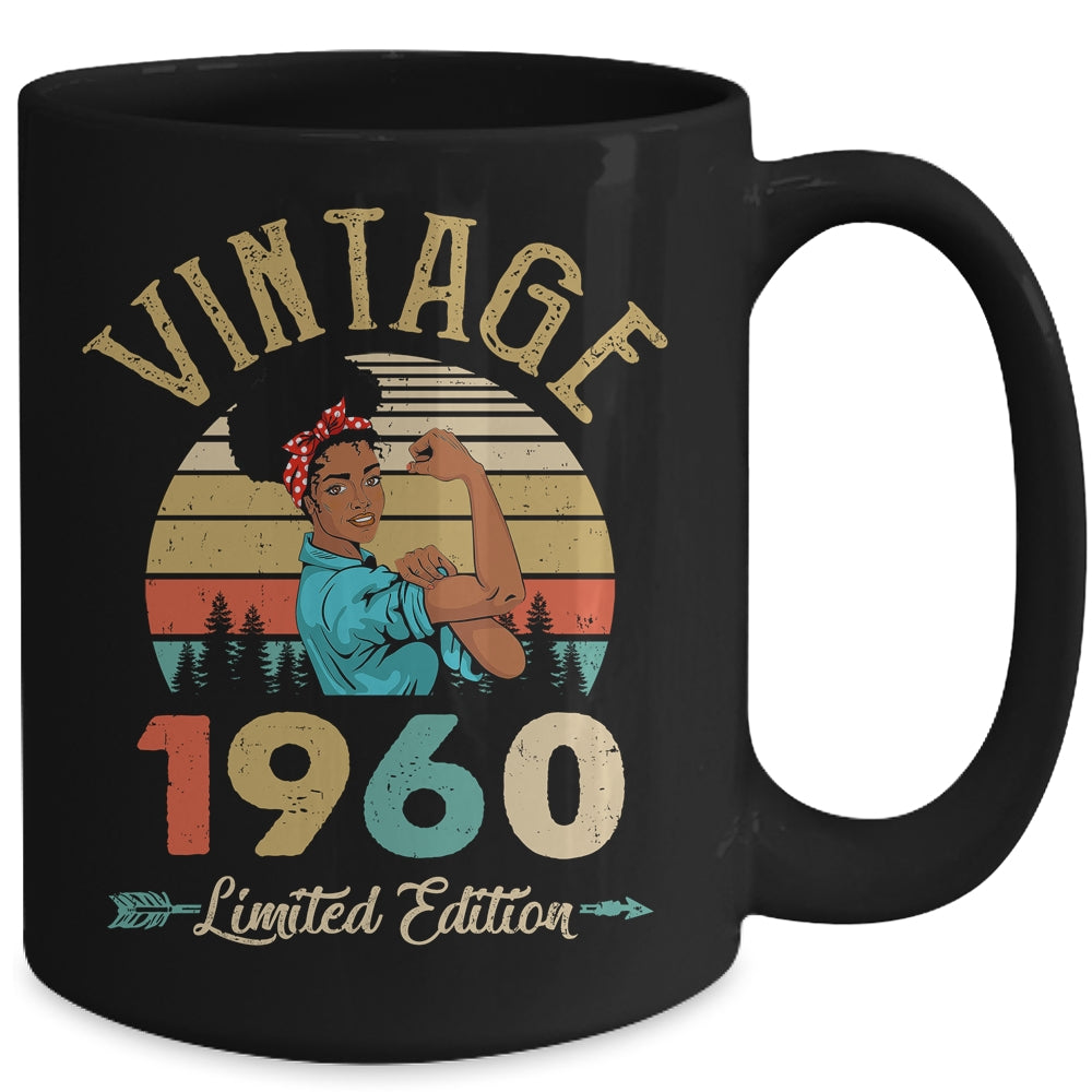 Vintage 1960 62th Birthday Afro Black Woman 62 Years Old Mug | teecentury