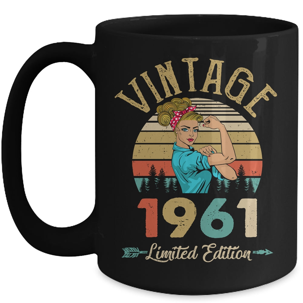 Vintage 1961 61th Birthday Women 61 Years Old Mug | teecentury