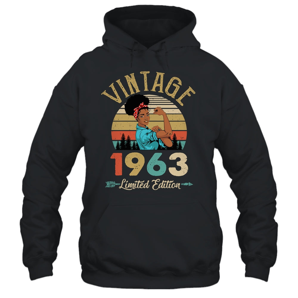 Vintage 1963 59th Birthday Afro Black Woman 59 Years Old Shirt & Hoodie | teecentury
