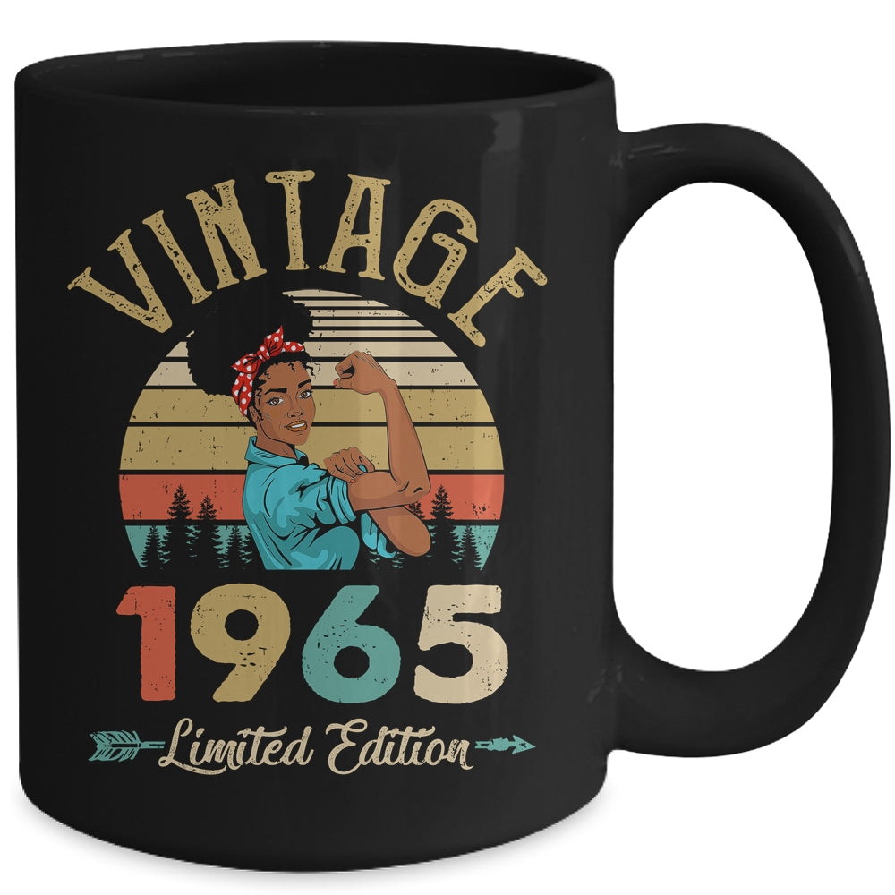 Vintage 1965 57th Birthday Afro Black Woman 57 Years Old Mug | teecentury