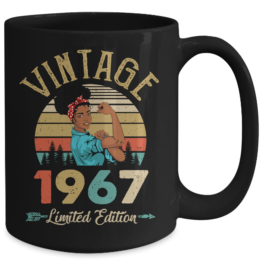 Vintage 1967 55th Birthday Afro Black Woman 55 Years Old Mug | teecentury