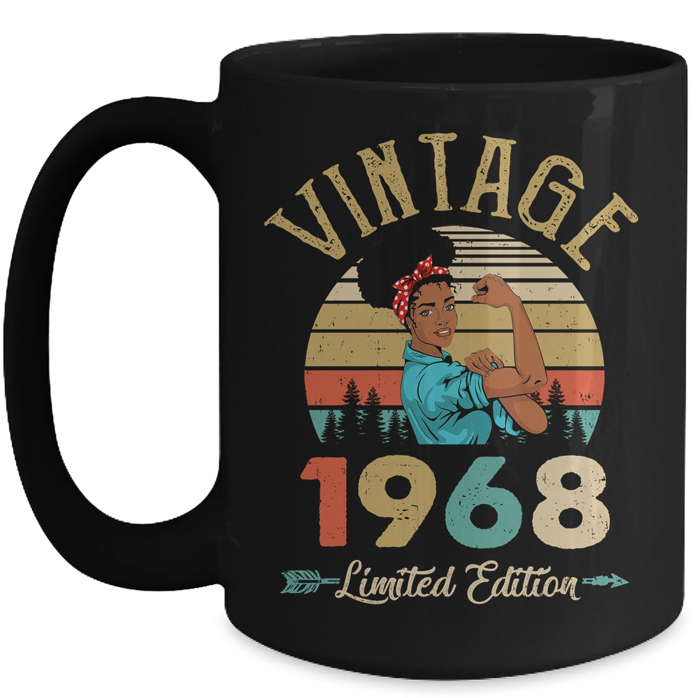 Vintage 1968 54th Birthday Afro Black Woman 54 Years Old Mug | teecentury