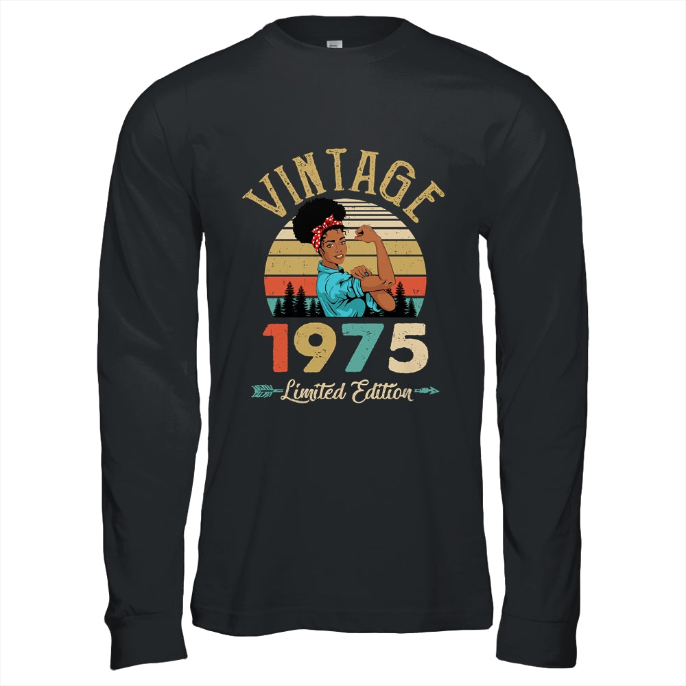 Vintage 1975 47th Birthday Afro Black Woman 47 Years Old Shirt & Hoodie | teecentury