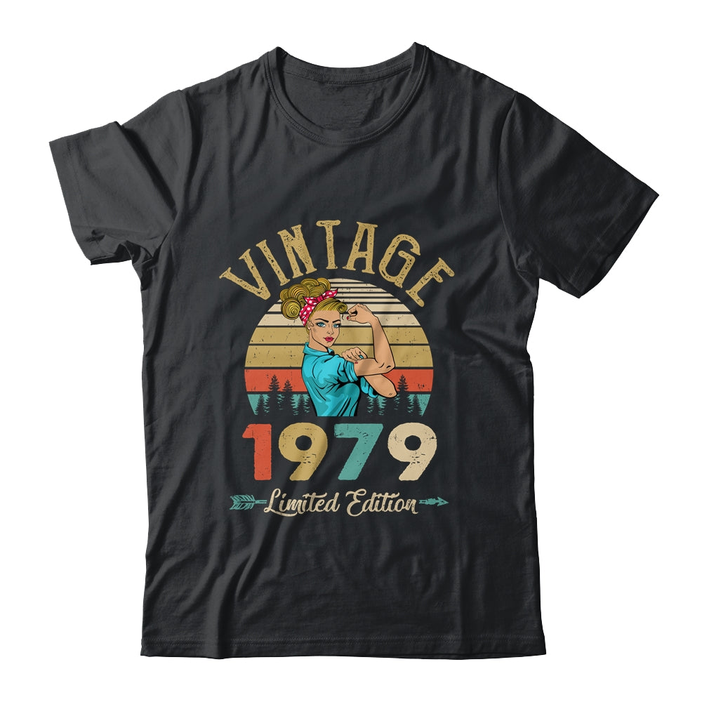 Vintage 1979 43th Birthday Women 43 Years Old Shirt & Tank Top | teecentury