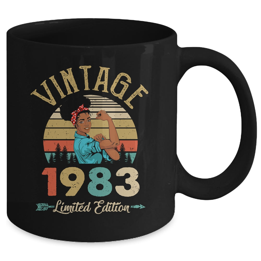 Vintage 1983 39th Birthday Afro Black Woman 39 Years Old Mug | teecentury
