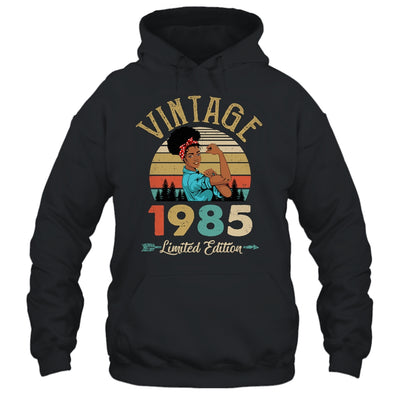 Vintage 1985 37th Birthday Afro Black Woman 37 Years Old Shirt & Hoodie | teecentury