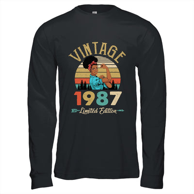 Vintage 1987 35th Birthday Afro Black Woman 35 Years Old Shirt & Hoodie | teecentury