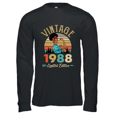 Vintage 1988 34th Birthday Afro Black Woman 34 Years Old Shirt & Hoodie | teecentury