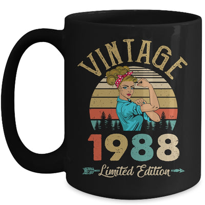 Vintage 1988 34th Birthday Women 34 Years Old Mug | teecentury