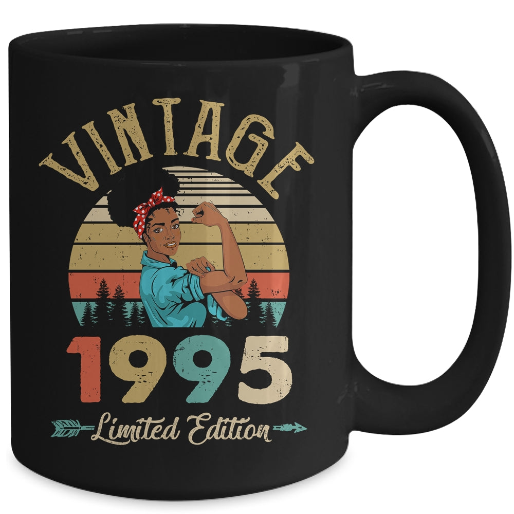 Vintage 1995 27th Birthday Afro Black Woman 27 Years Old Mug | teecentury
