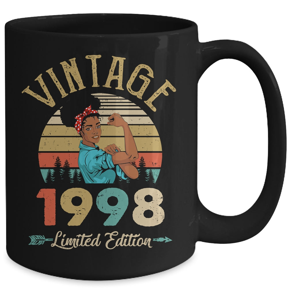 Vintage 1998 24th Birthday Afro Black Woman 24 Years Old Mug | teecentury