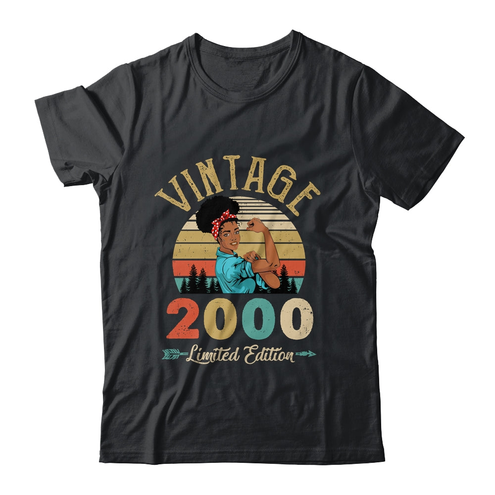 Vintage 2000 22th Birthday Afro Black Woman 22 Years Old Shirt & Hoodie | teecentury