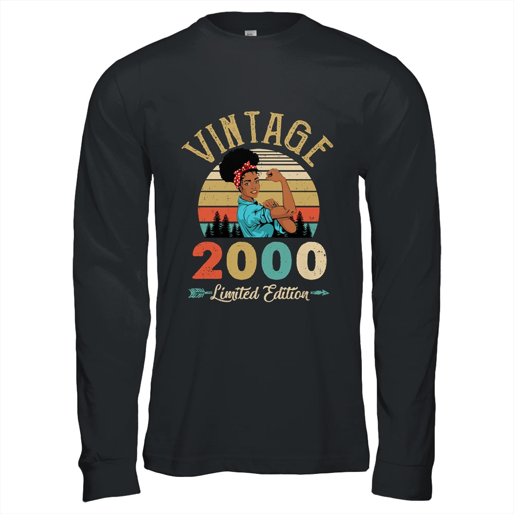 Vintage 2000 22th Birthday Afro Black Woman 22 Years Old Shirt & Hoodie | teecentury