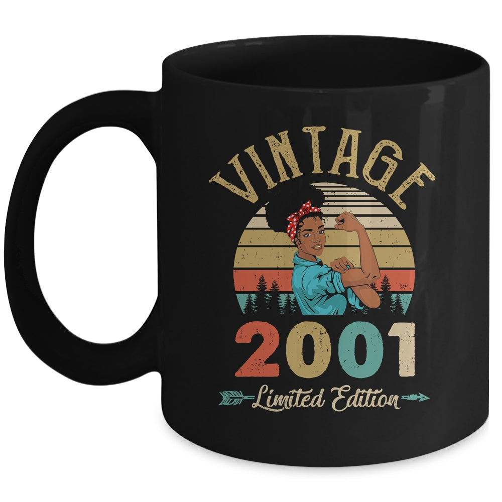 Vintage 2001 21th Birthday Afro Black Woman 21 Years Old Mug | teecentury