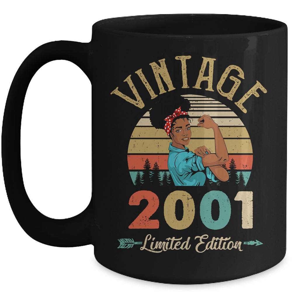Vintage 2001 21th Birthday Afro Black Woman 21 Years Old Mug | teecentury
