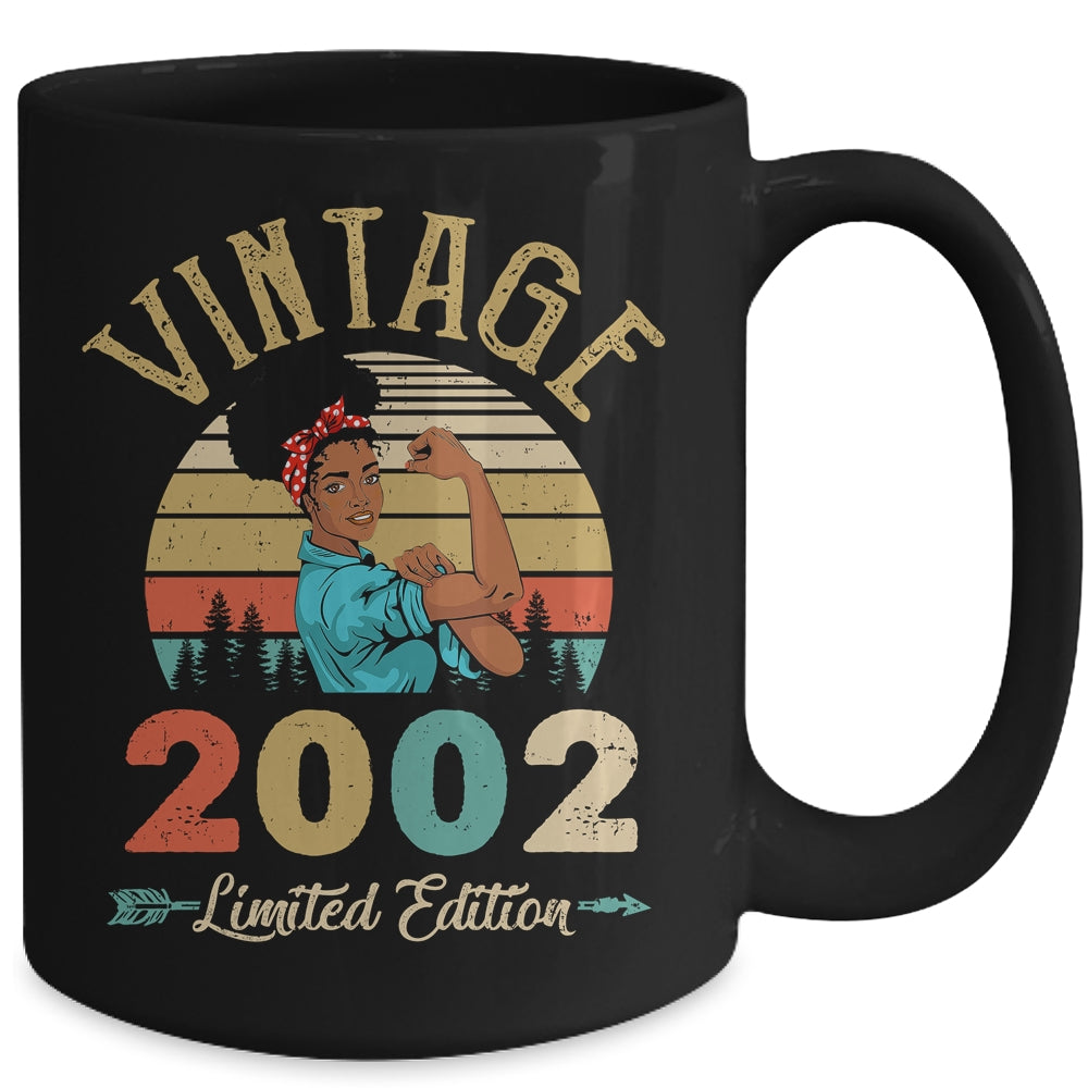 Vintage 2002 20th Birthday Afro Black Woman 20 Years Old Mug | teecentury