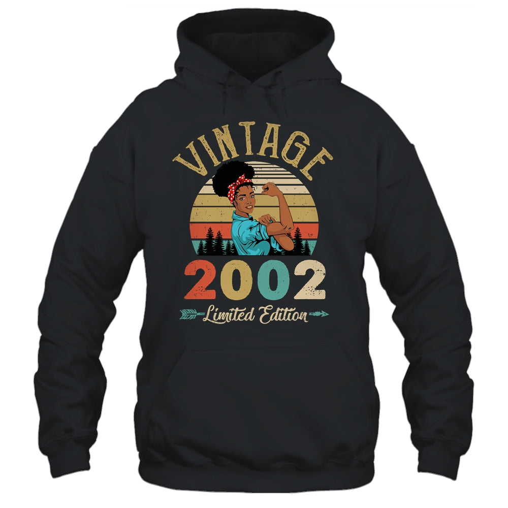 Vintage 2002 20th Birthday Afro Black Woman 20 Years Old Shirt & Hoodie | teecentury