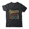 Vintage 20 Birthday Decorations Men Women Awesome Since 2003 Shirt & Tank Top | teecentury