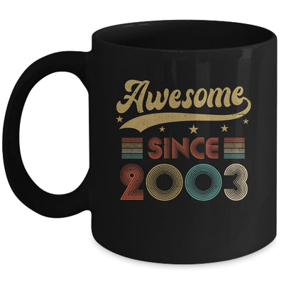 Vintage 20 Birthday Decorations Men Women Awesome Since 2003 Mug | teecentury
