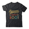 Vintage 22 Birthday Decorations Men Women Awesome Since 2001 Shirt & Tank Top | teecentury