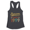 Vintage 24 Birthday Decorations Men Women Awesome Since 1999 Shirt & Tank Top | teecentury