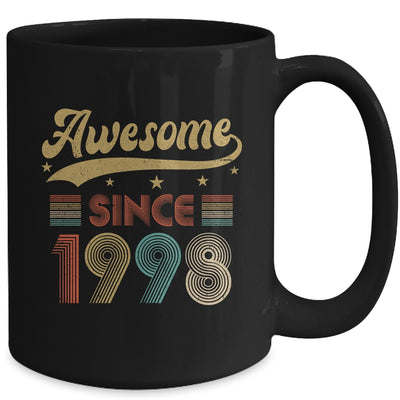 Vintage 25 Birthday Decorations Men Women Awesome Since 1998 Mug | teecentury