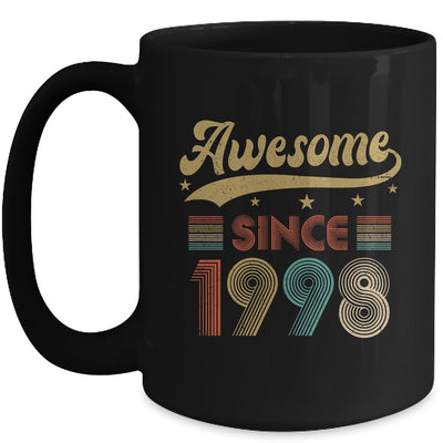 Vintage 25 Birthday Decorations Men Women Awesome Since 1998 Mug | teecentury