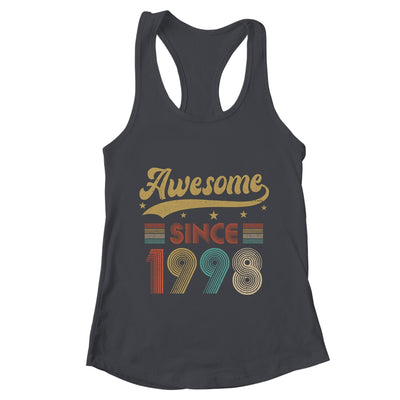 Vintage 25 Birthday Decorations Men Women Awesome Since 1998 Shirt & Tank Top | teecentury