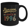 Vintage 27 Birthday Decorations Men Women Awesome Since 1996 Mug | teecentury