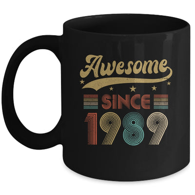 Vintage 34 Birthday Decorations Men Women Awesome Since 1989 Mug | teecentury