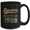 Vintage 35 Birthday Decorations Men Women Awesome Since 1988 Mug | teecentury