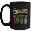 Vintage 35 Birthday Decorations Men Women Awesome Since 1988 Mug | teecentury