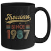 Vintage 36 Birthday Decorations Men Women Awesome Since 1987 Mug | teecentury