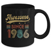 Vintage 37 Birthday Decorations Men Women Awesome Since 1986 Mug | teecentury