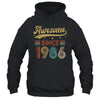 Vintage 37 Birthday Decorations Men Women Awesome Since 1986 Shirt & Tank Top | teecentury