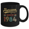 Vintage 39 Birthday Decorations Men Women Awesome Since 1984 Mug | teecentury