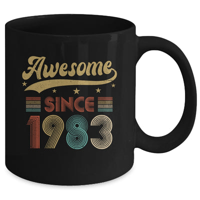 Vintage 40 Birthday Decorations Men Women Awesome Since 1983 Mug | teecentury