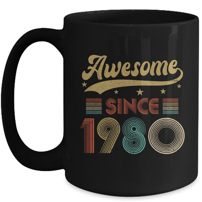 Vintage 43 Birthday Decorations Men Women Awesome Since 1980 Mug | teecentury