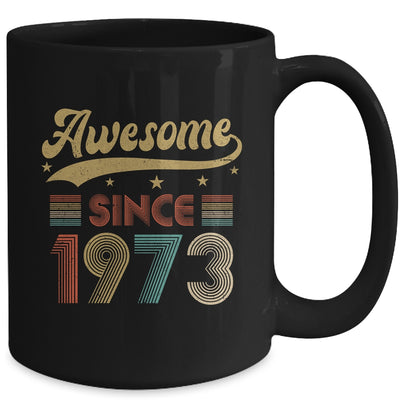 Vintage 50 Birthday Decorations Men Women Awesome Since 1973 Mug | teecentury