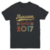 Vintage 6 Birthday Decorations Men Women Awesome Since 2017 Youth Shirt | teecentury