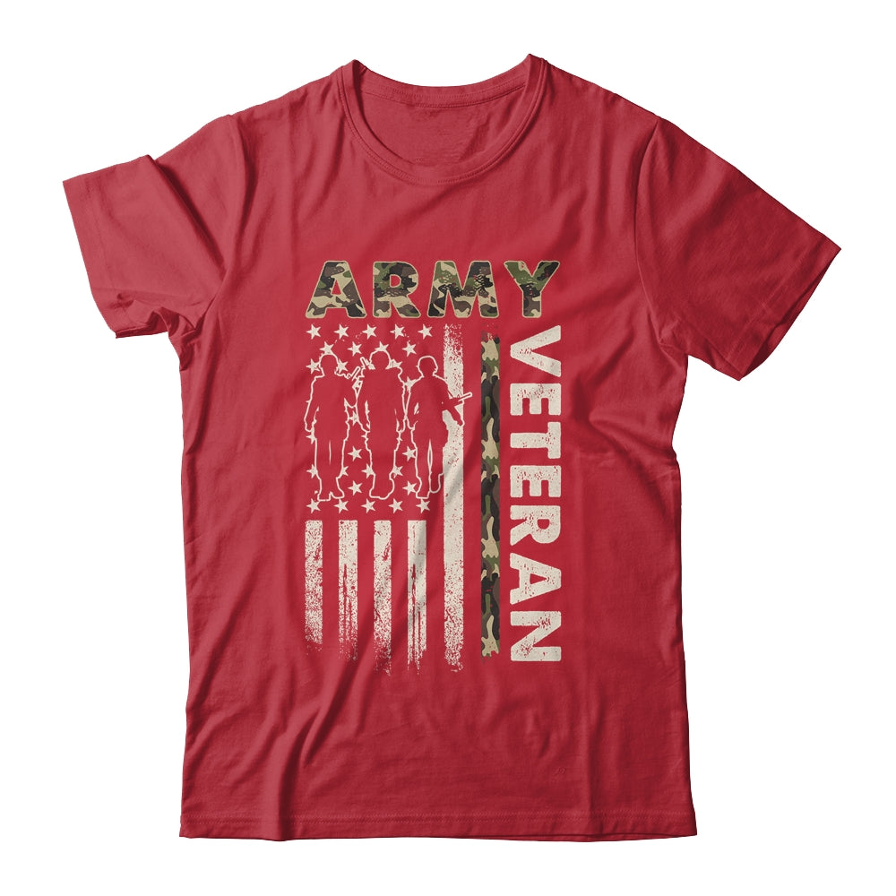 Vintage Army Veteran Day American Flag Women Men Shirt & Hoodie | teecentury