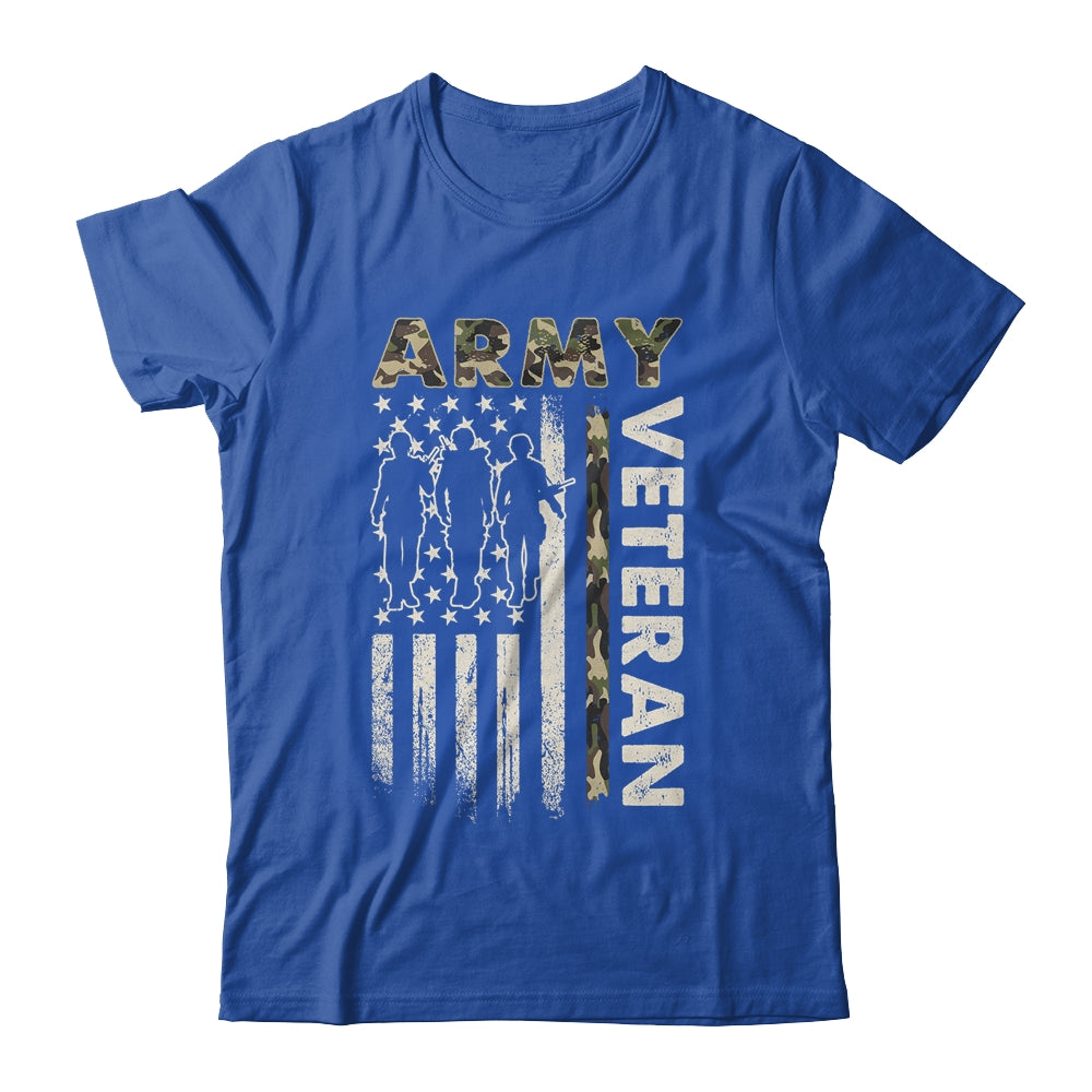 Vintage Army Veteran Day American Flag Women Men Shirt & Hoodie | teecentury
