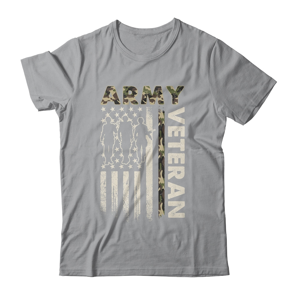 Vintage Army Veteran Day American Flag Women Men Shirt & Hoodie | teecentury