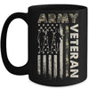 Vintage Army Veteran Day American Flag Women Men Mug | teecentury