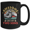 Vintage Awesome Like My Two Sons Fathers Day Mug | teecentury