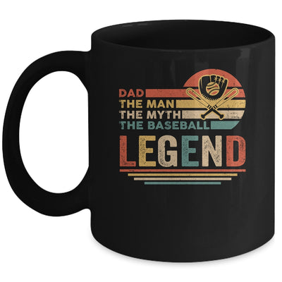 Vintage Baseball Dad The Man The Myth The Legend Mug Coffee Mug | Teecentury.com