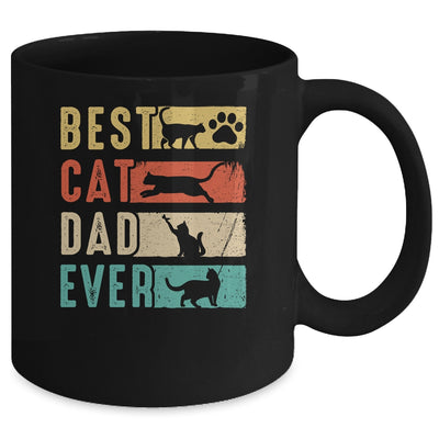 Vintage Best Cat Dad Ever Retro Fathers Day Cat Lovers Mug | teecentury