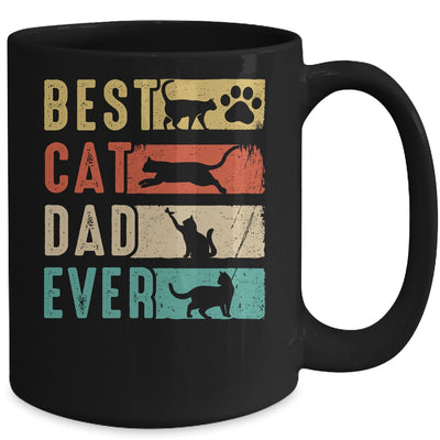 Vintage Best Cat Dad Ever Retro Fathers Day Cat Lovers Mug | teecentury