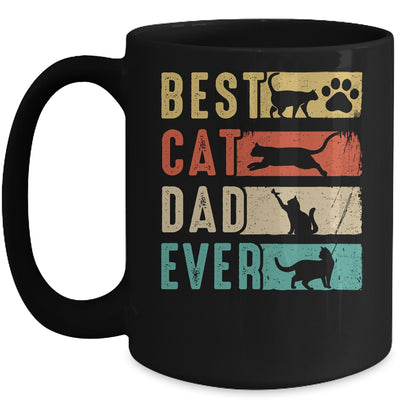 Vintage Best Cat Dad Ever Retro Fathers Day Cat Lovers Mug | teecentury