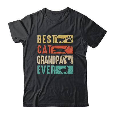 Vintage Best Cat Grandpa Ever Retro Mothers Day Cat Lovers Shirt & Hoodie | teecentury